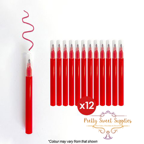 RED Mini Edible Ink Markers (12 PACK)