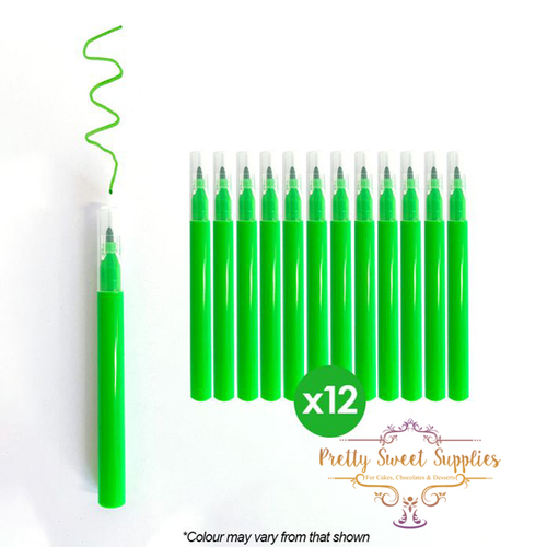 GREEN Mini Edible Ink Markers (12 PACK)