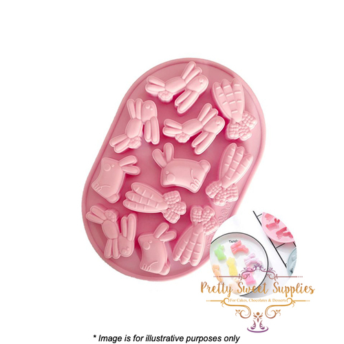 EASTER BUNNY & CARROT - Silicone Mould