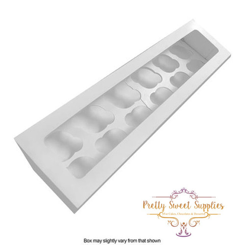 Display Cupcake Box with Clear Window - 12 Hole (2x6) - Standard - 3 Inch High