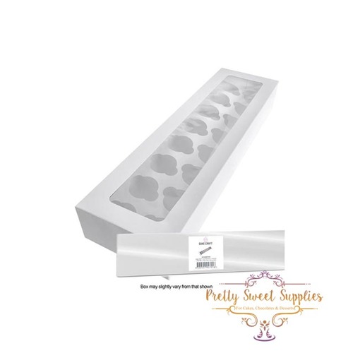 Display Cupcake Box with Clear Window - 16 Hole (2x8) - Standard - 3 Inch High