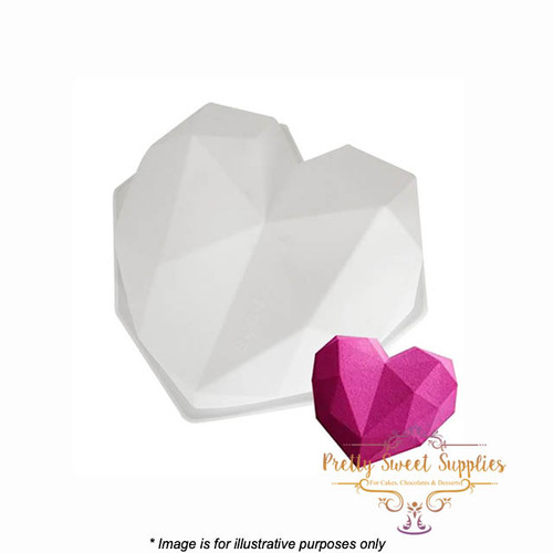 EXTRA LARGE 3D GEO HEART - Silicone Mould