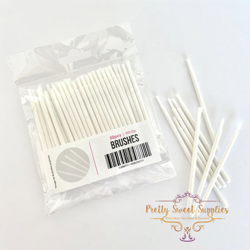WHITE Brushes - 50 Pieces