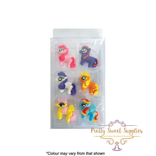 LITTLE PONY/PONIES Sugar Decorations - 6 Piece Pack