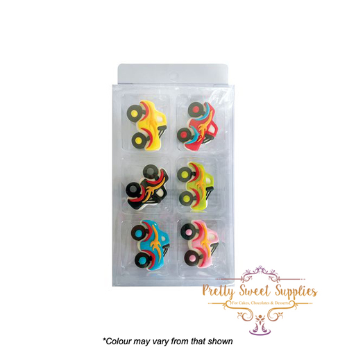 MONSTER TRUCK Sugar Decorations - 6 Piece Pack