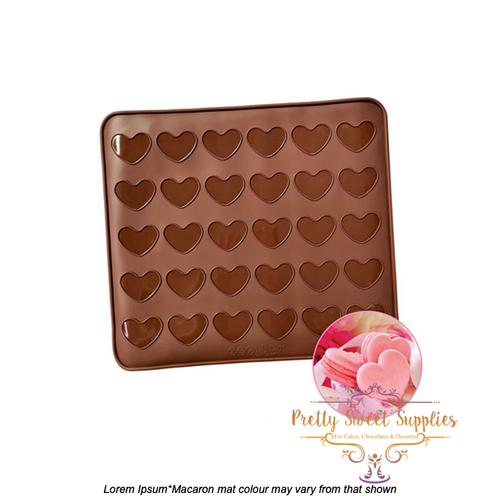 30 HEART MACARON MAT by Cake Craft