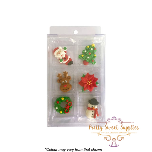 CHRISTMAS SET Sugar Decorations - 6 Piece Pack