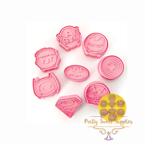 SUPER HEROES Cookie Cutters Set - 8pcs