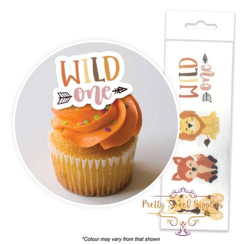 WILD ONE Edible Wafer Cupcake Toppers - 16 piece pack