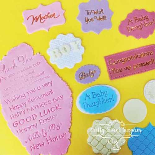 SEASONAL QUOTES Cookie Press Stamp/Embosser - 13 Pcs Set