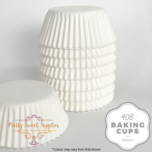 Baking Cups WHITE 408 (200pc)