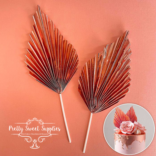 METALLIC ROSE GOLD - Deco Fan Topper - 2 pc Set