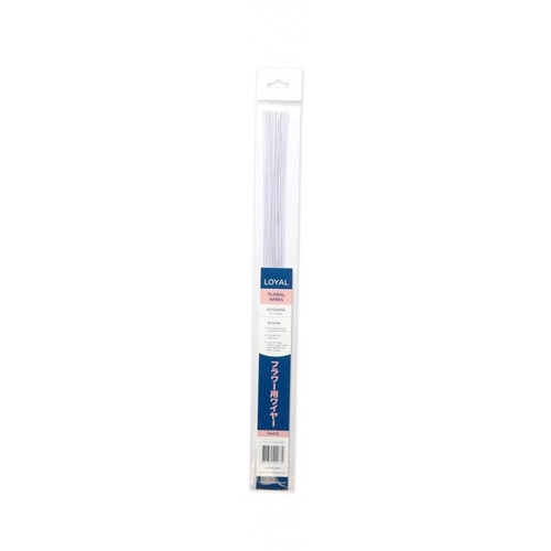 SUNRISE Florist Wire WHITE - 24 Gauge (50pc)