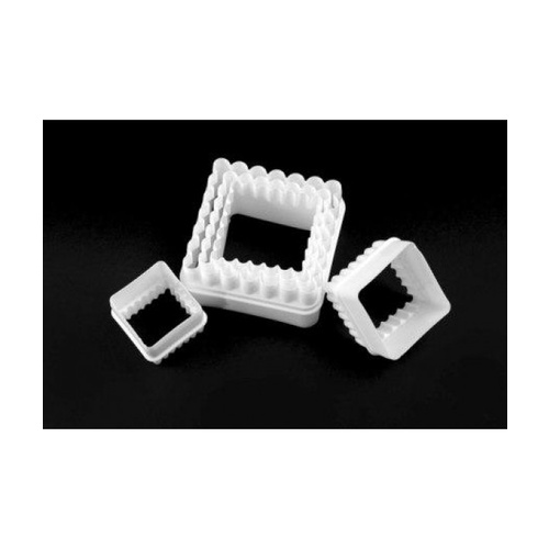 SQUARE Double Sided Plain/Scalloped Cookie Cutter Set