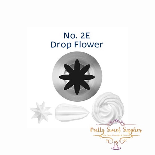 No.2E Drop Flower Medium S/S Piping Tip