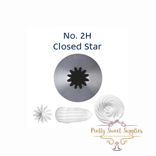No. 2H Closed Star Medium S/S Piping Tip
