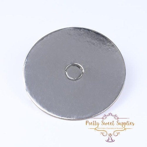 CARDBOARD PERFORATED Silver Cake Board Round - 4"