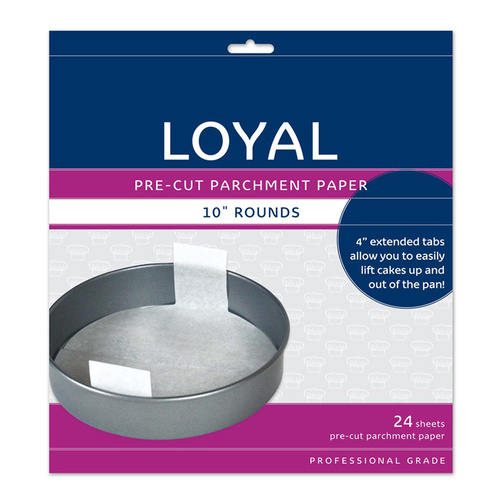 Pre-cut Baking Paper with Tabs ROUND 10" (250mm) - 24pc