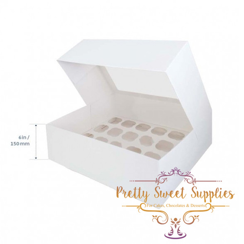 Cupcake Box with Clear Window TALL - 24 Hole
