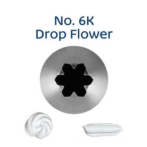 No. 6K Drop Flower Medium Piping Tip