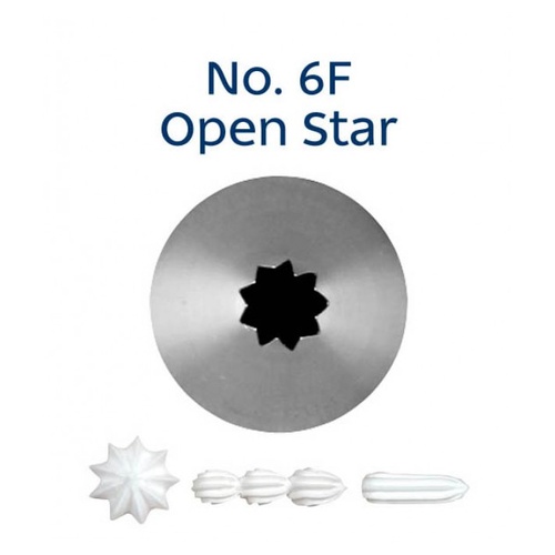 No. 6F Open Star Medium Piping Tip