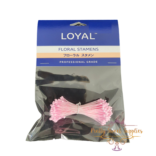 PLAIN SMALL PINK Stamens - 144 Pieces