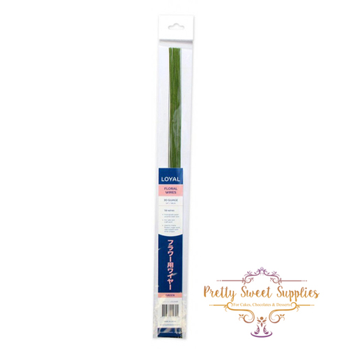 SUNRISE Florist Wire GREEN  30 Gauge 14" / 36cm (50 wires)