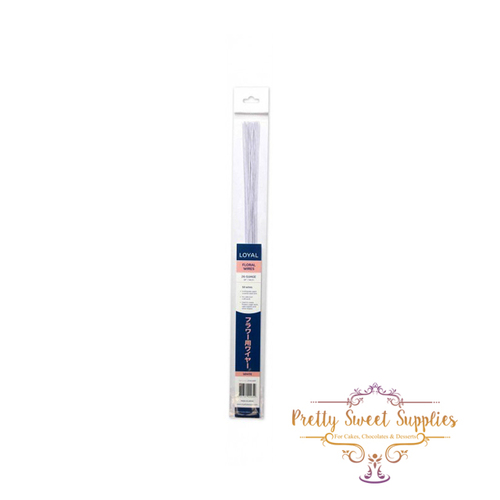 SUNRISE Florist Wire WHITE - 26 Gauge (50pc)