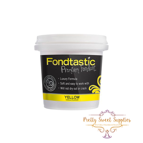 YELLOW Fondtastic Vanilla Flavoured Fondant 8oz/226gm