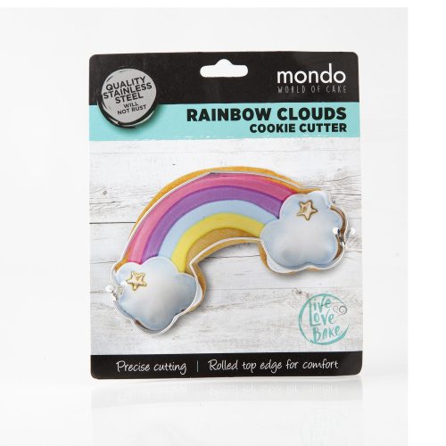 RAINBOW with CLOUDS 4.5" Cookie Cutter