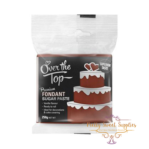 WARM BROWN Over The Top Fondant 250gm