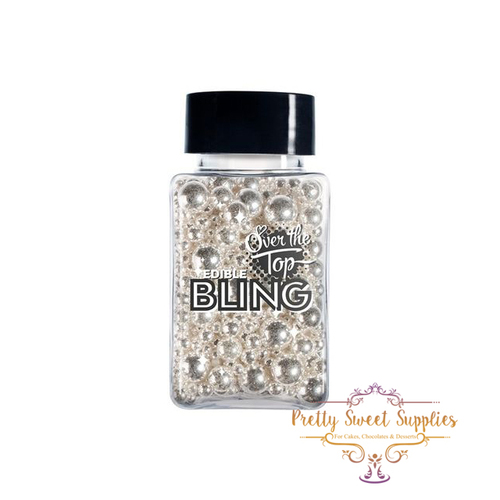 SILVER BALLS (2mm to 8mm) Edible Bling - Over The Top 75g
