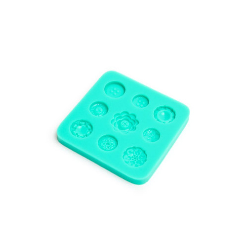 BUTTON & FLOWER CENTRES Silicone Mould