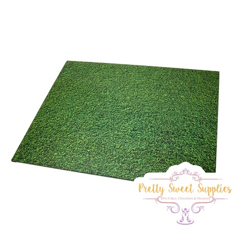 Grass Cake Board Rectangle - 45x35cm