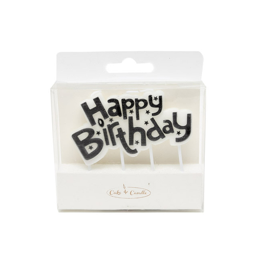 HAPPY BIRTHDAY - Black Plaque Candle