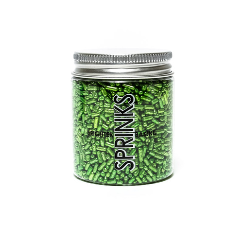 GREEN Metallic Jimmies 1mm - 85g