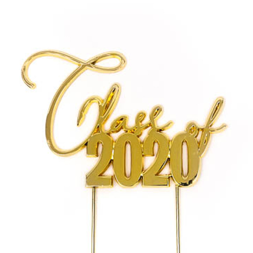 CLASS OF 2020 - GOLD Plated Cake Topper