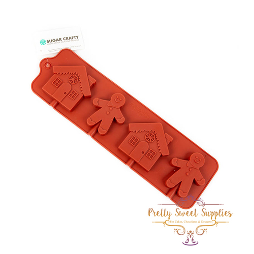 GINGERBREAD MAN & HOUSE Silicone Chocolate Mould