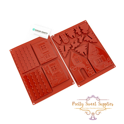 Small GINGERBREAD HOUSE (2 pieces) Silicone Mould