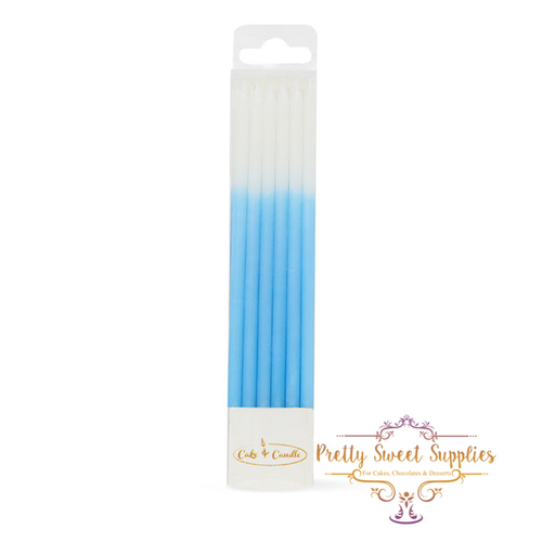 BLUE OMBRE Cake Candles (Pack of 12)