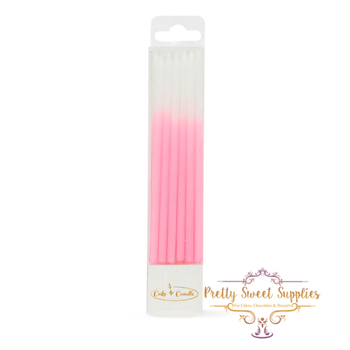 PINK OMBRE Cake Candles (Pack of 12)