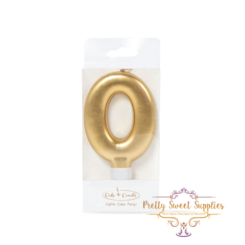 GOLD Candle - Number 0