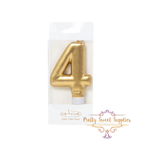 GOLD Candle - Number 4