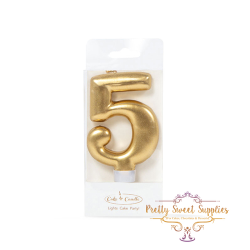 GOLD Candle - Number 5