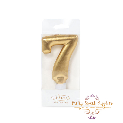 GOLD Candle - Number 7