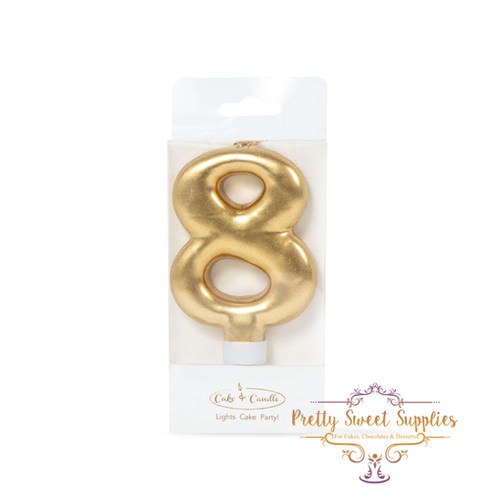 GOLD Candle - Number 8