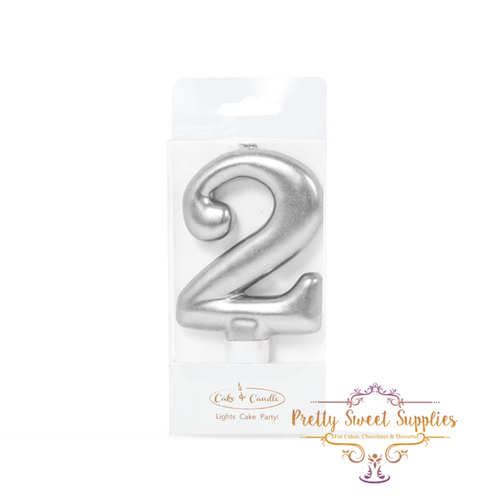 SILVER Candle - Number 2