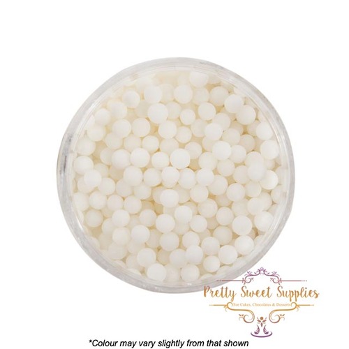 MATTE WHITE Cachous Pearl Beads 4mm - 65g