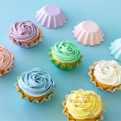 PASTEL MIX BLOOM Baking Cups IN PVC BOX - 25 Pack