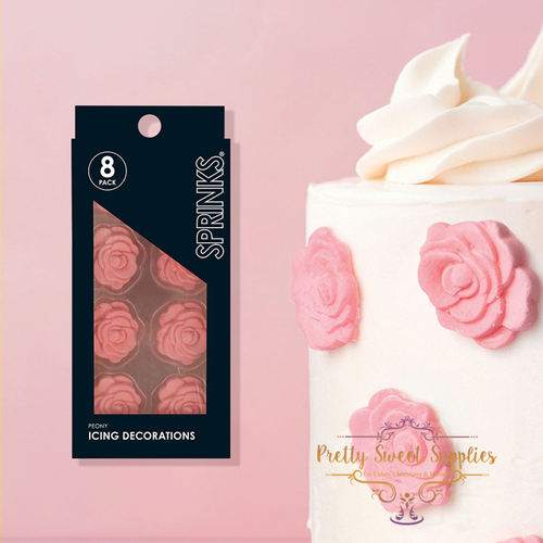 PEONY Icing Decorations (8 pieces)
